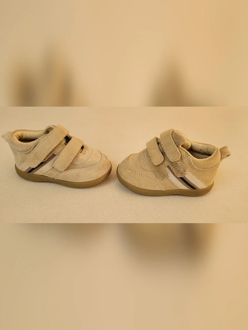 Baby GAP Tan Suede Hook-and-Loop Baby Walkers